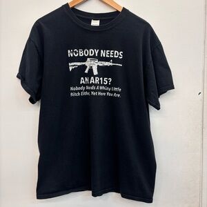 Vintage Y2K AR15 Men’s Black Graphic T-Shirt Size Large